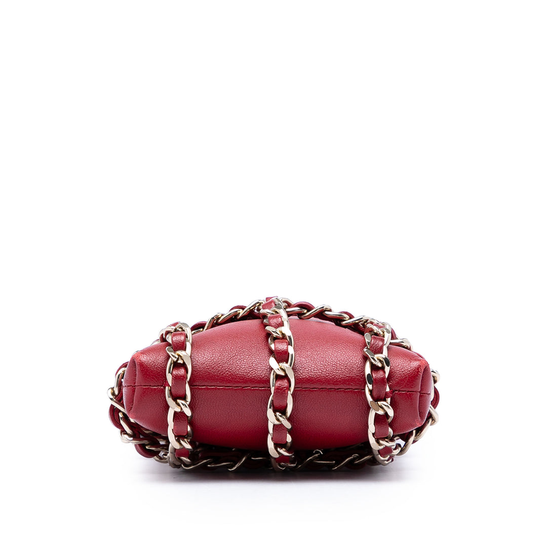 Chanel Cuir d’agneau Tech Me Out Pochette avec chaîne
