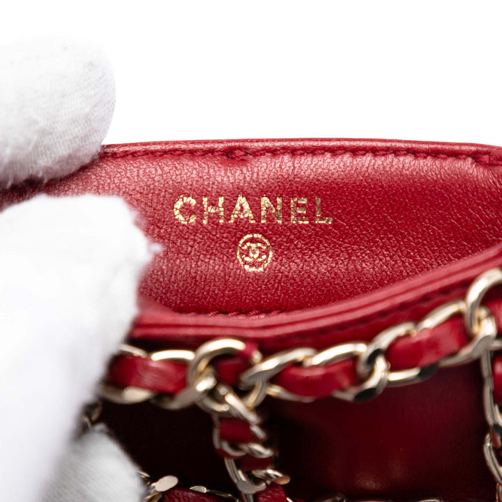 Chanel Cuir d’agneau Tech Me Out Pochette avec chaîne