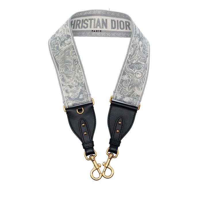 Dior Toile brodé Toile de Jouy Strap