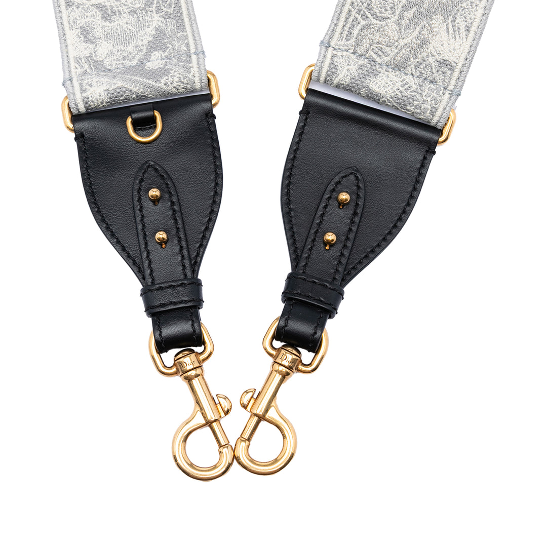 Dior Toile brodé Toile de Jouy Strap