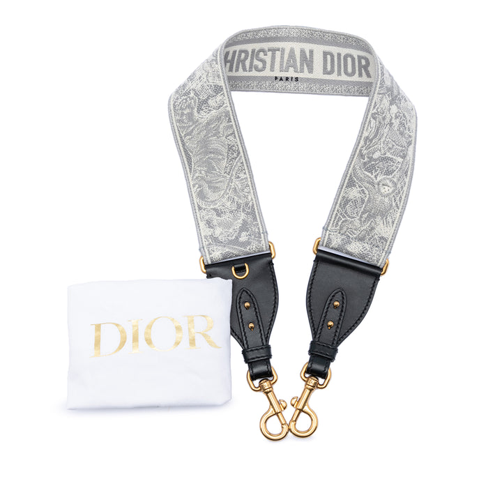 Dior Toile brodé Toile de Jouy Strap