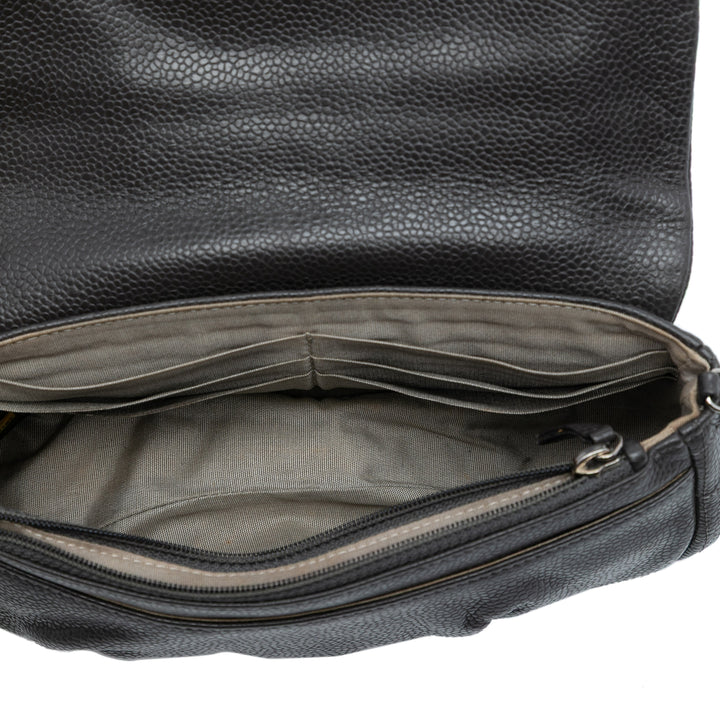 Chanel CC Caviar Half Moon Wallet on Chain