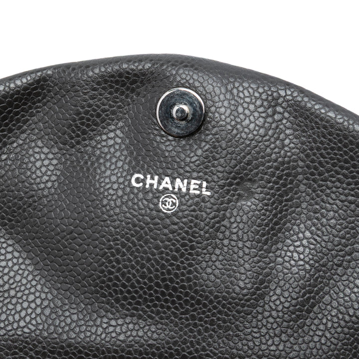 Chanel CC Caviar Half Moon Wallet on Chain