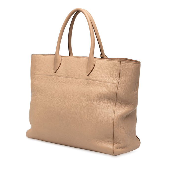 Prada Cabas Vitello Phenix Open Marron – vue 2 – GABY PARIS