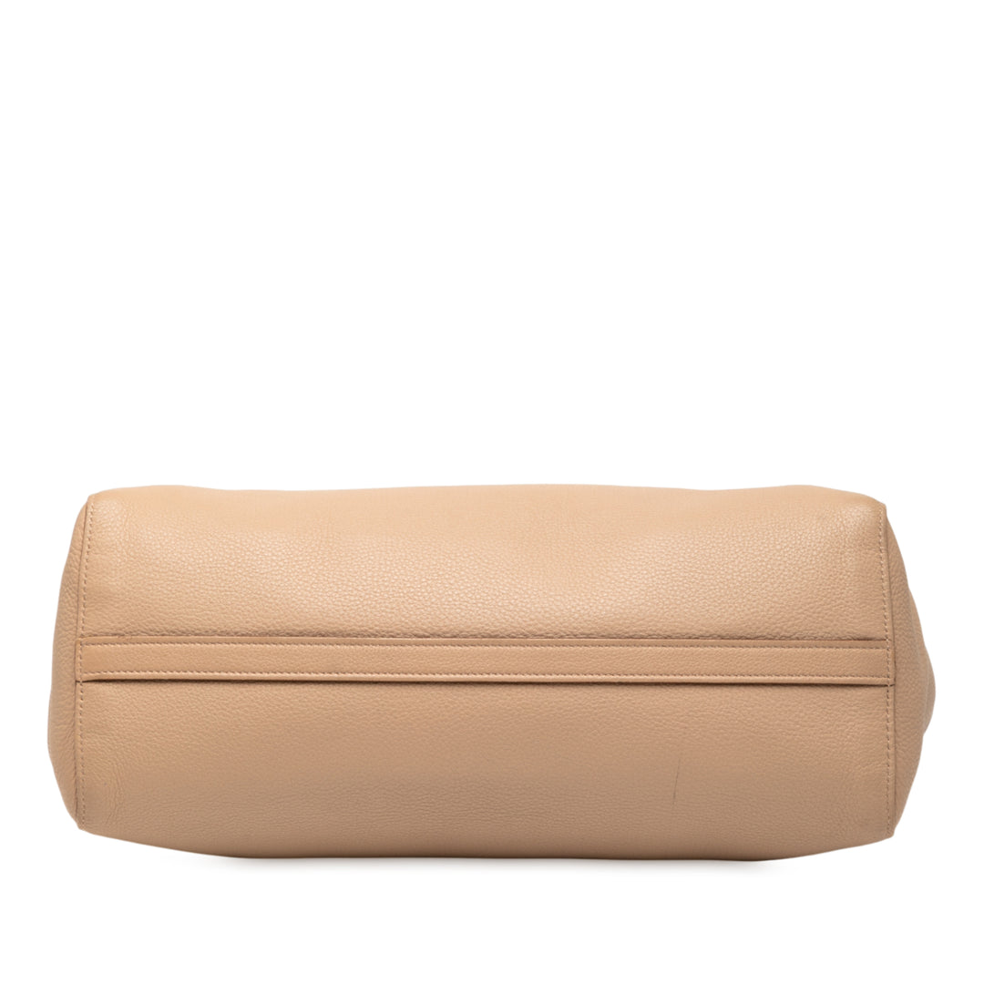 Prada Cabas Vitello Phenix Open Marron – vue 3 – GABY PARIS