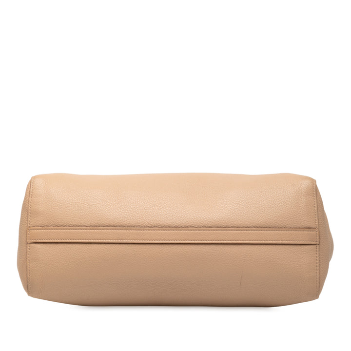 Prada Cabas Vitello Phenix Open Marron – vue 3 – GABY PARIS