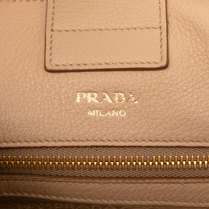 Prada Cabas Vitello Phenix Open Marron – vue 5 – GABY PARIS