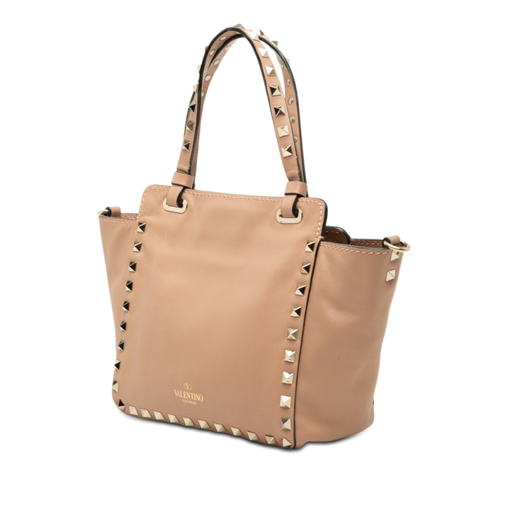 Valentino Mini Cuir Rockstud Trapeze Sac