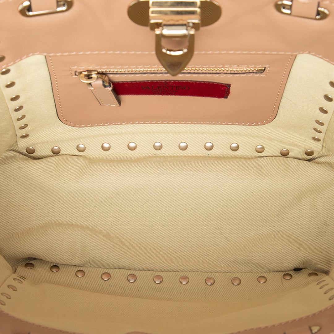 Valentino Mini Cuir Rockstud Trapeze Sac