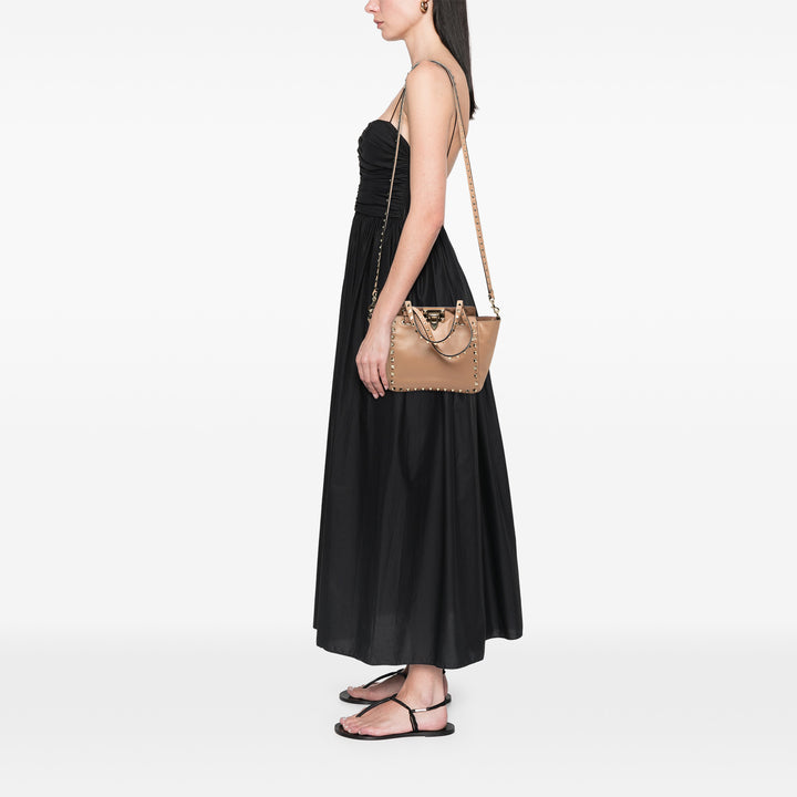 Valentino Mini Cuir Rockstud Trapeze Sac