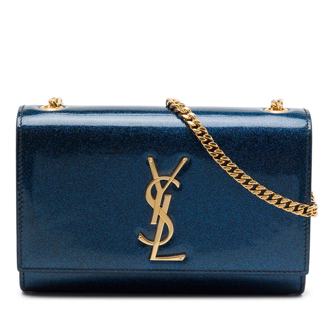 Saint Laurent Glitter Kate Sac Petit Bleu – vue principale – GABY PARIS