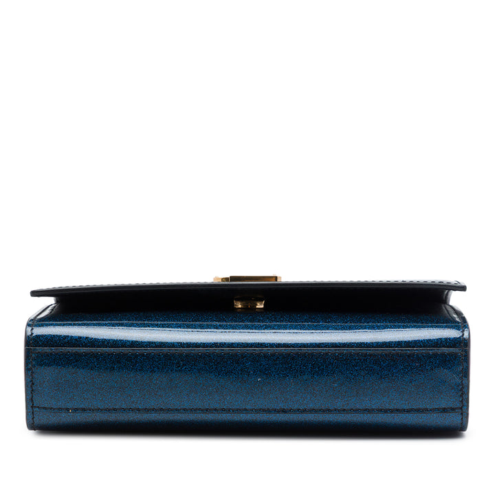 Saint Laurent Glitter Kate Sac Petit Bleu – vue 3 – GABY PARIS