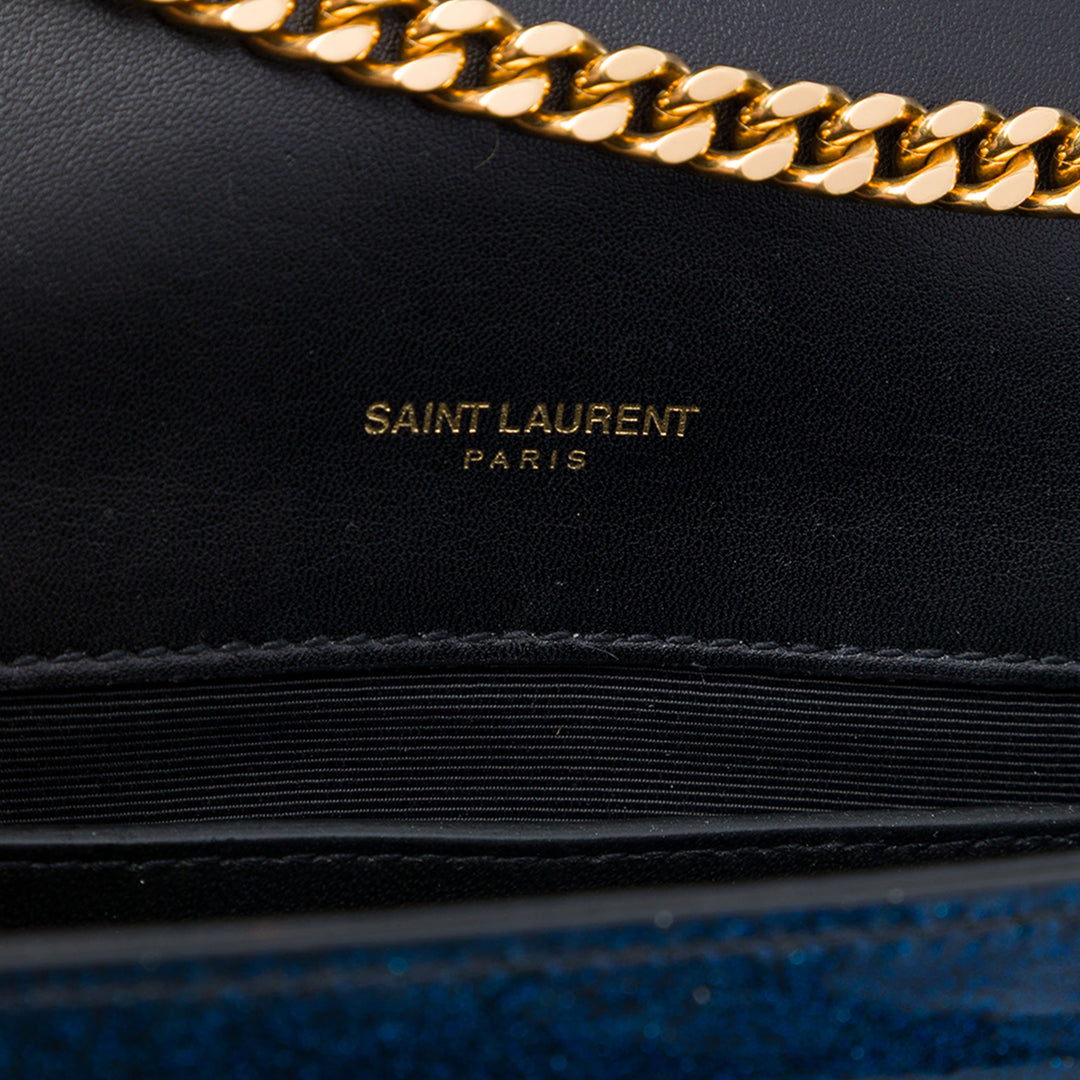 Saint Laurent Glitter Kate Sac Petit Bleu – vue 5 – GABY PARIS