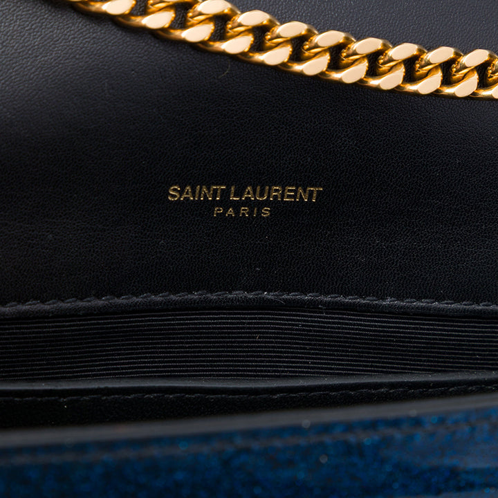Saint Laurent Glitter Kate Sac Petit Bleu – vue 5 – GABY PARIS