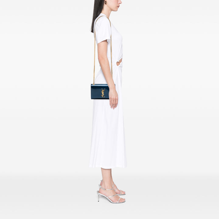 Saint Laurent Glitter Kate Sac Petit Bleu – vue 6 – GABY PARIS