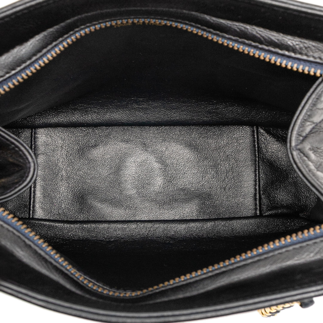 Chanel Mini Quilted Cuir d’agneau Chain Cabas Noir