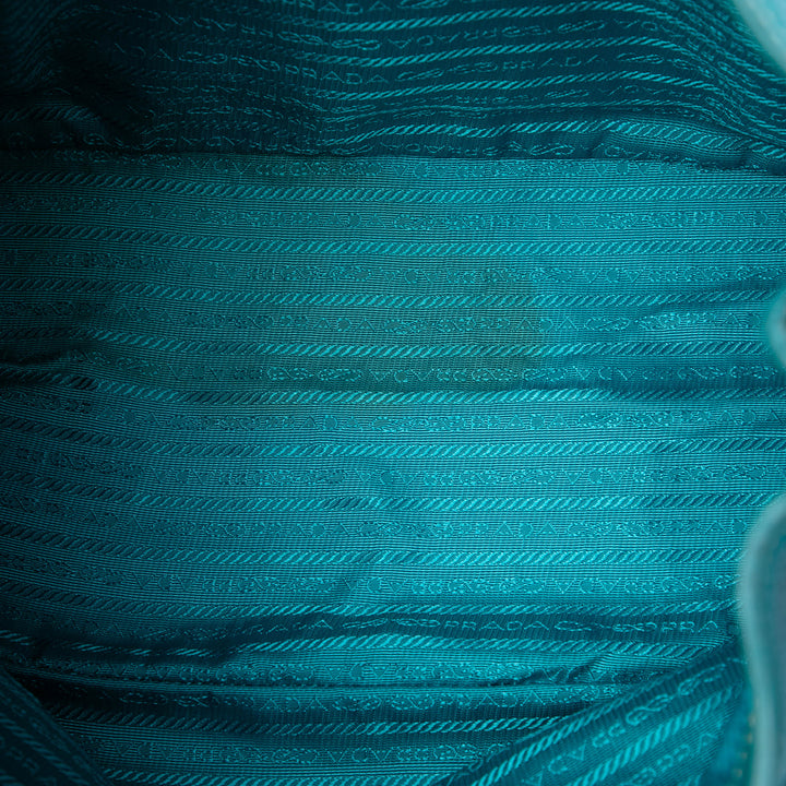 Prada Sac porté épaule Vitello Daino Hobo Bleu – vue 4 – GABY PARIS