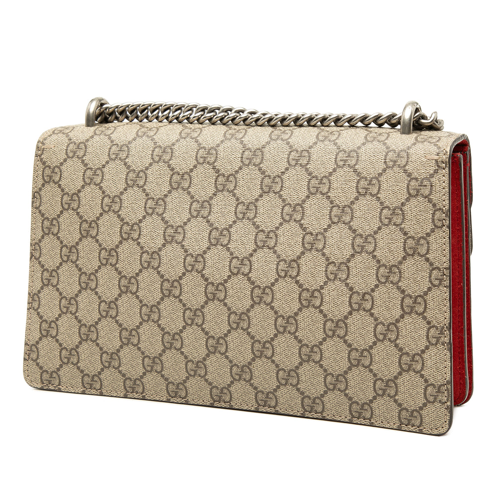 Gucci Sac porté épaule Dionysus GG Supreme Moyen Rouge – vue 2 – GABY PARIS