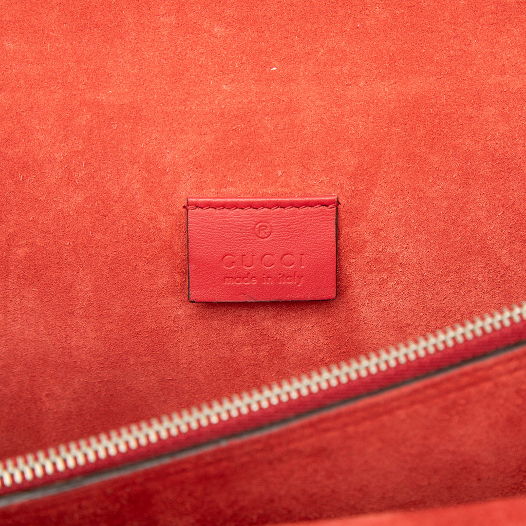 Gucci Sac porté épaule Dionysus GG Supreme Moyen Rouge – vue 5 – GABY PARIS