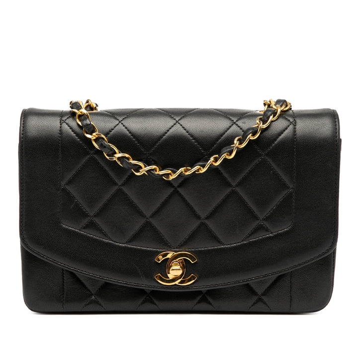 Chanel Small Cuir d’agneau Diana Flap Noir – GABY PARIS Authentique