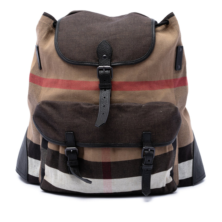 Burberry Mega Check Toile Korbin Sac à dos