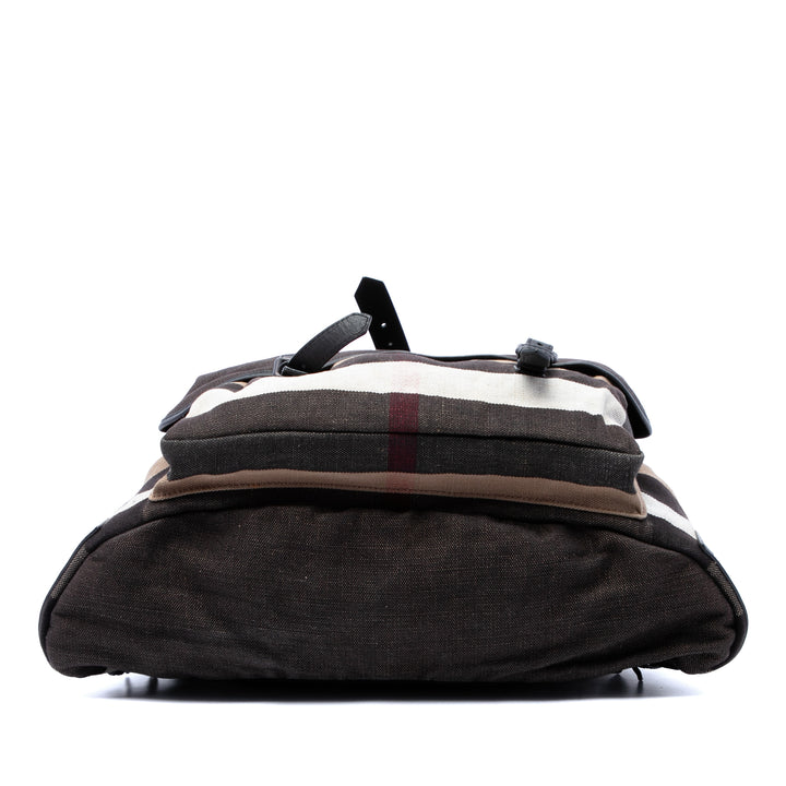 Burberry Mega Check Toile Korbin Sac à dos