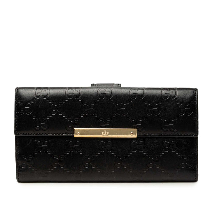 Guccissima Continental Portefeuille Noir