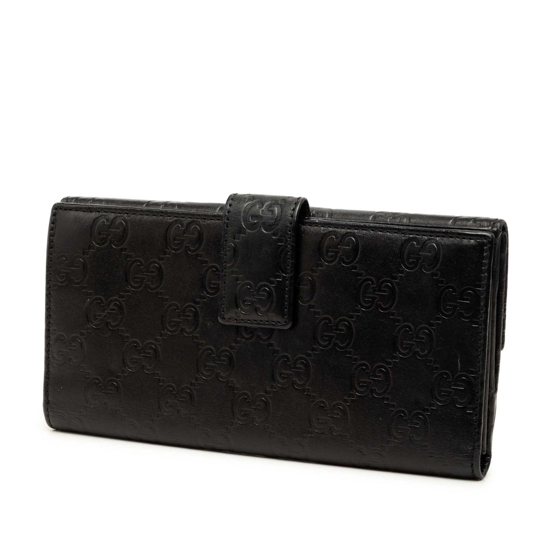 Guccissima Continental Portefeuille Noir