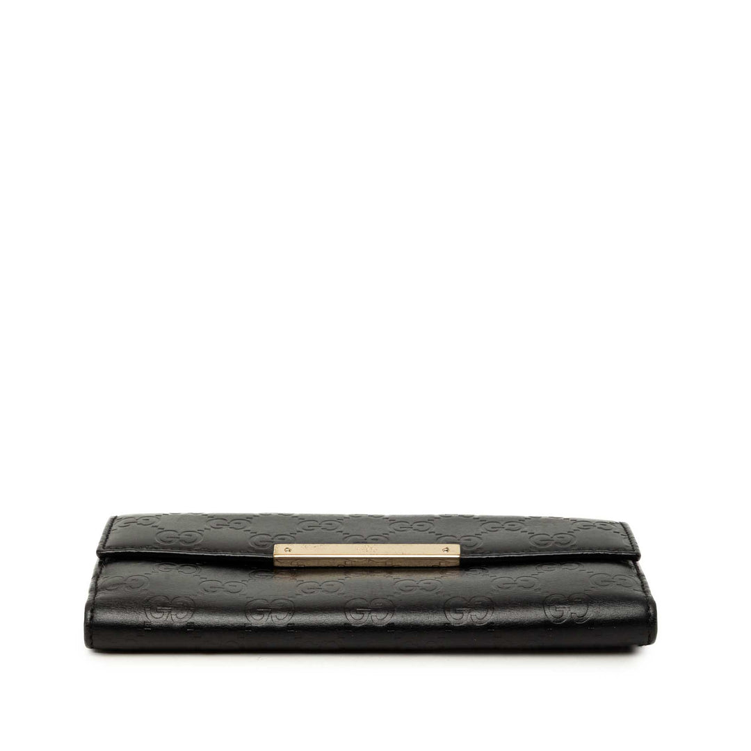 Guccissima Continental Portefeuille Noir