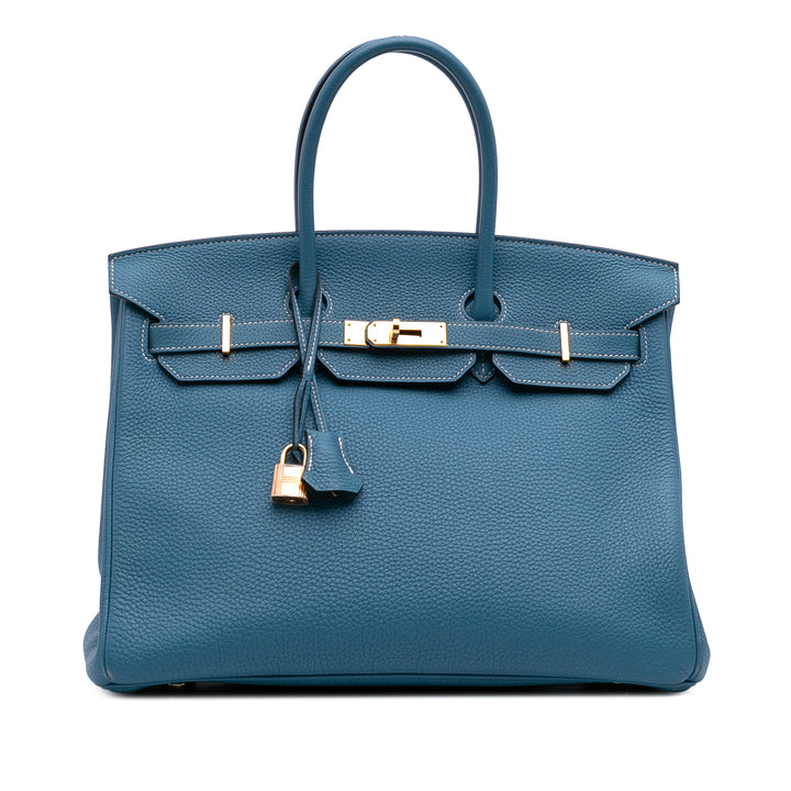 Hermès Togo Birkin Retourne 35 Bleu