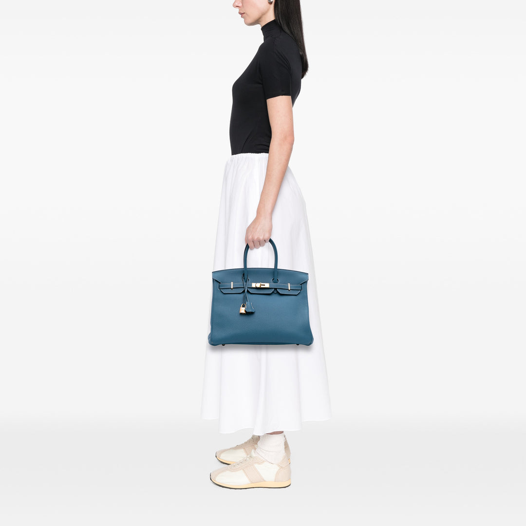 Hermès Togo Birkin Retourne 35 Bleu