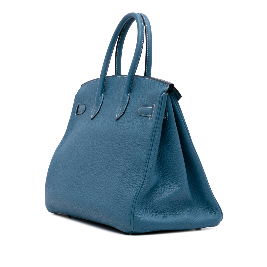 Hermès Togo Birkin Retourne 35 Bleu