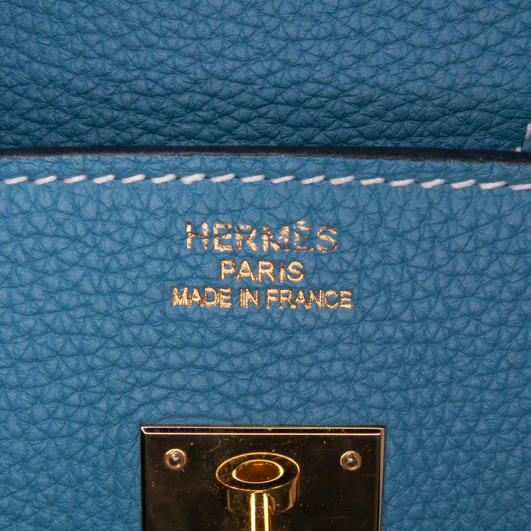 Hermès Togo Birkin Retourne 35 Bleu