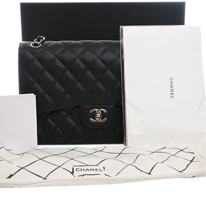 Chanel Jumbo Classic Caviar Double rabat