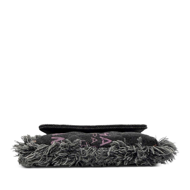 Fringe Mood Pochette avec chaîne Jean Noir