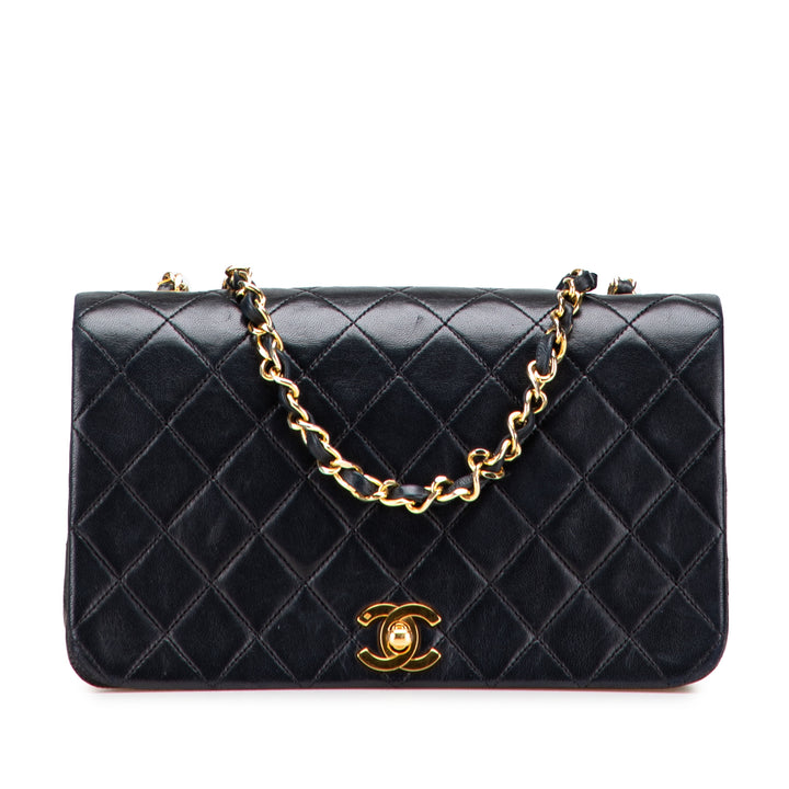CC Quilted Lambskin Full Flap Black - Gaby Paris