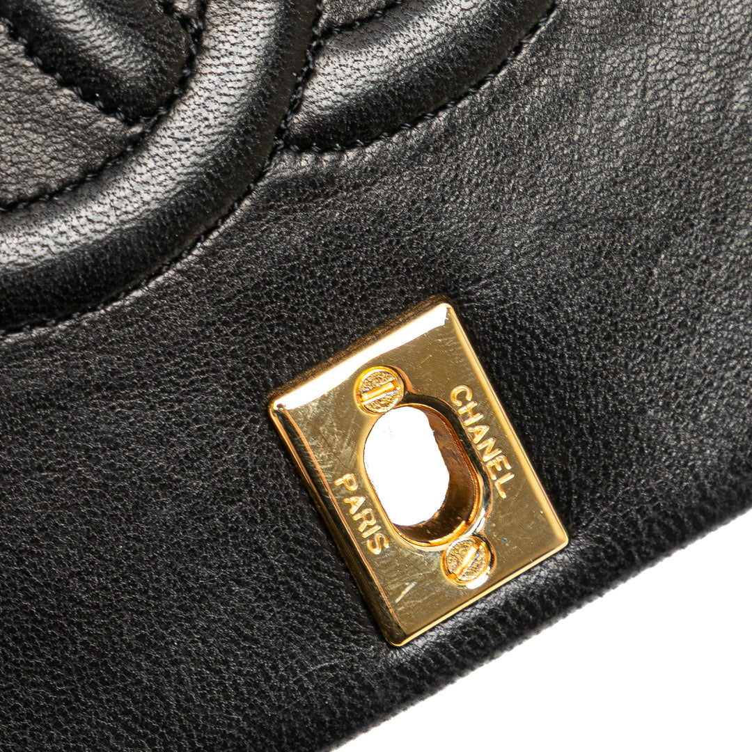 CC Quilted Lambskin Full Flap Black - Gaby Paris
