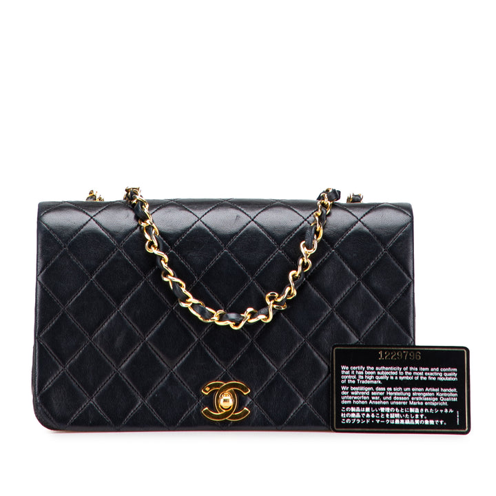 CC Quilted Lambskin Full Flap Black - Gaby Paris