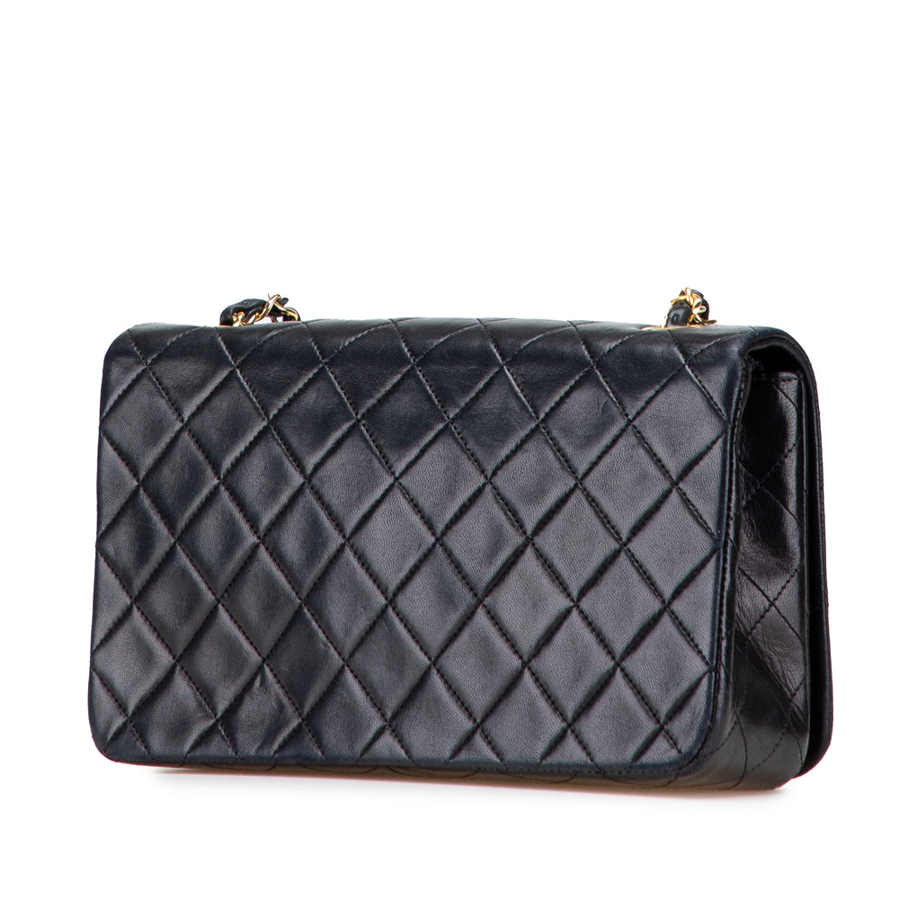 CC Quilted Lambskin Full Flap Black - Gaby Paris