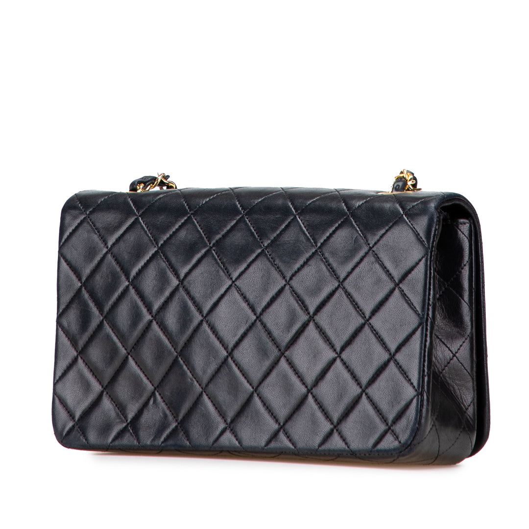 CC Quilted Lambskin Full Flap Black - Gaby Paris