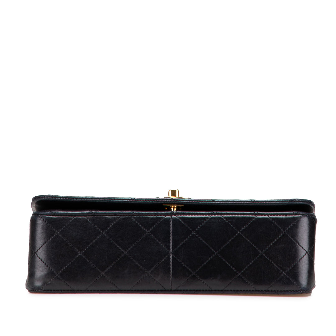 CC Quilted Lambskin Full Flap Black - Gaby Paris
