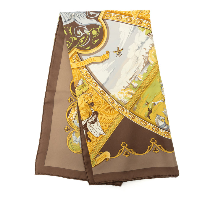 Hermès La Vie a Cheval Foulard 90 Soie
