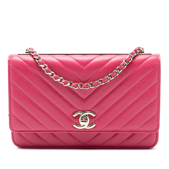 Chanel Chevron Cuir d’agneau Trendy CC Chain Wallet on Chain – GABY PARIS Authentique