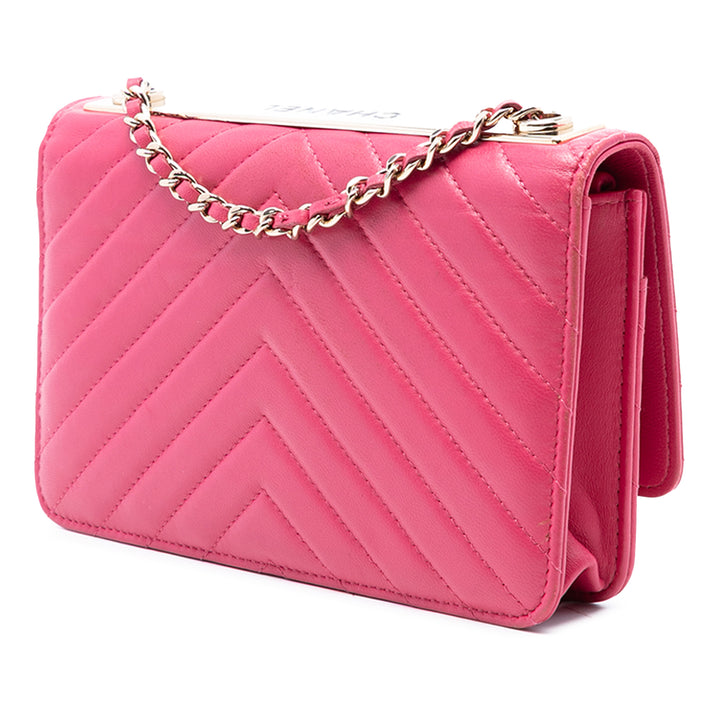 Chanel Chevron Cuir d’agneau Trendy CC Chain Wallet on Chain – GABY PARIS Authentique