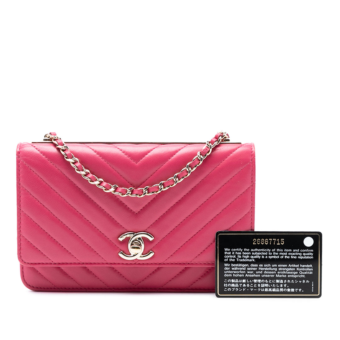 Chanel Chevron Cuir d’agneau Trendy CC Chain Wallet on Chain – GABY PARIS Authentique
