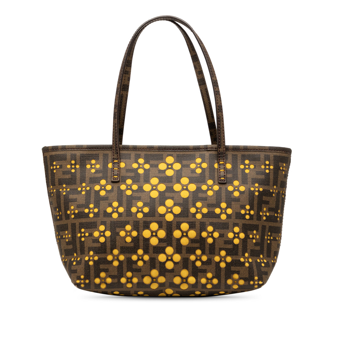 Fendi Small perforé Zucca Spalmati Roll Cabas