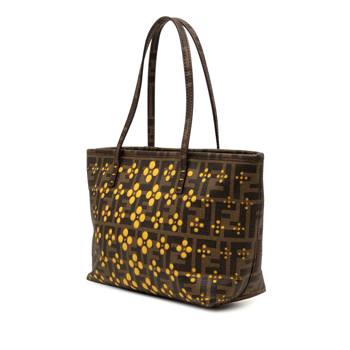 Fendi Small perforé Zucca Spalmati Roll Cabas