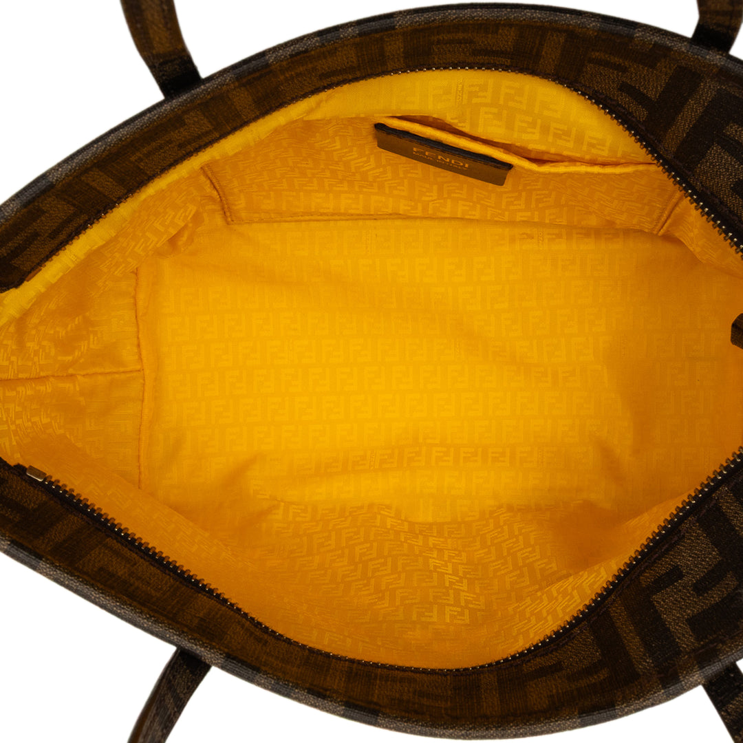 Fendi Small perforé Zucca Spalmati Roll Cabas
