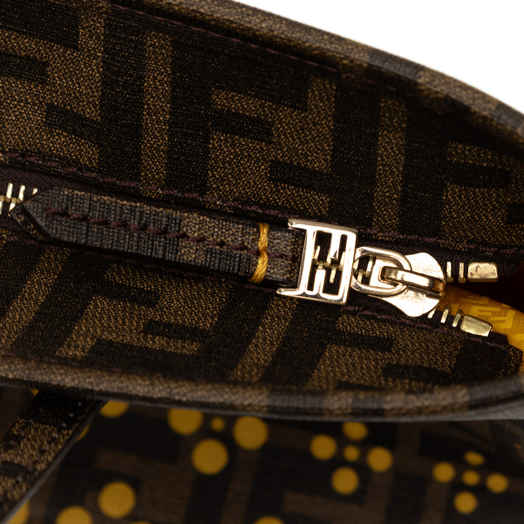 Fendi Small perforé Zucca Spalmati Roll Cabas