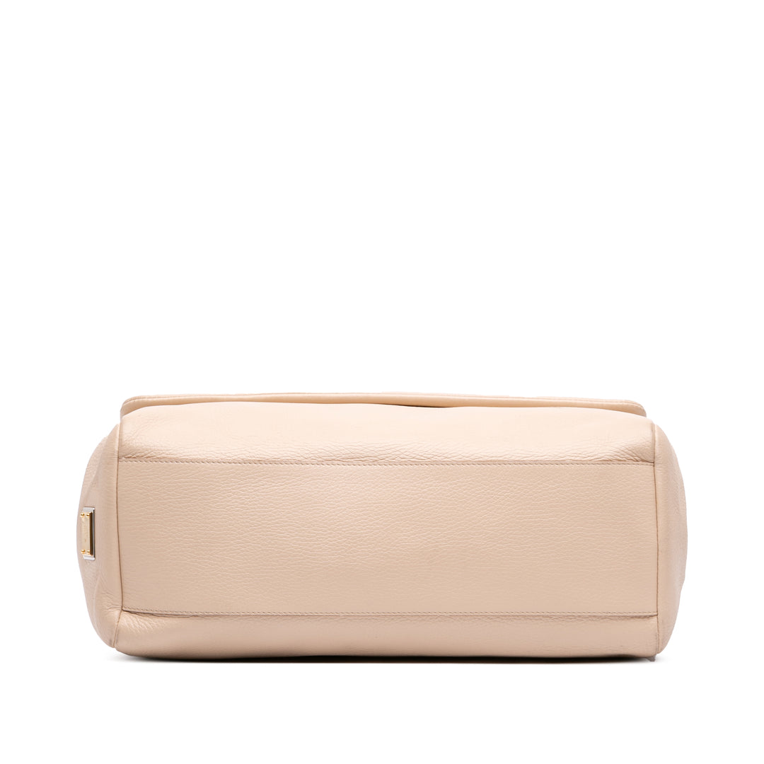 Pebbled Miss Sicily Sac Grand Marron